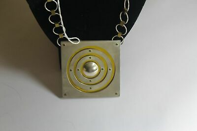 1950s Huge Eleanor Caldwell Necklace Brass and Sterling