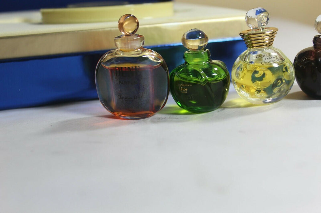 1990s Christian Dior Parfums Set perfume Poison Dune Dolce Vita Key charm chain