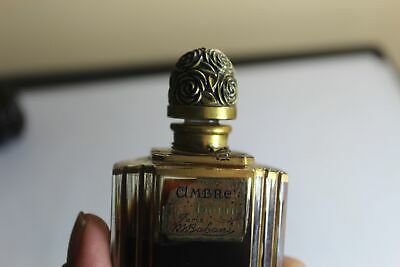Antique ambre dehli Babani collectible Baccarat bottle