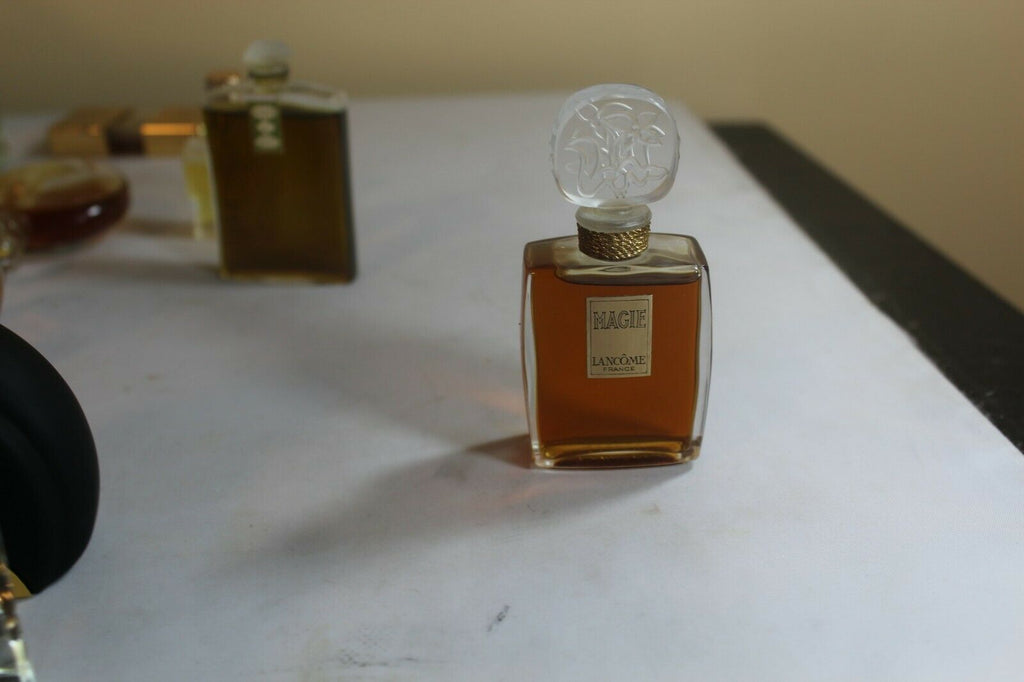 Vtg Magie Lancome 1950's Etched Stopper Perfume Bottle pristine condition 1oz