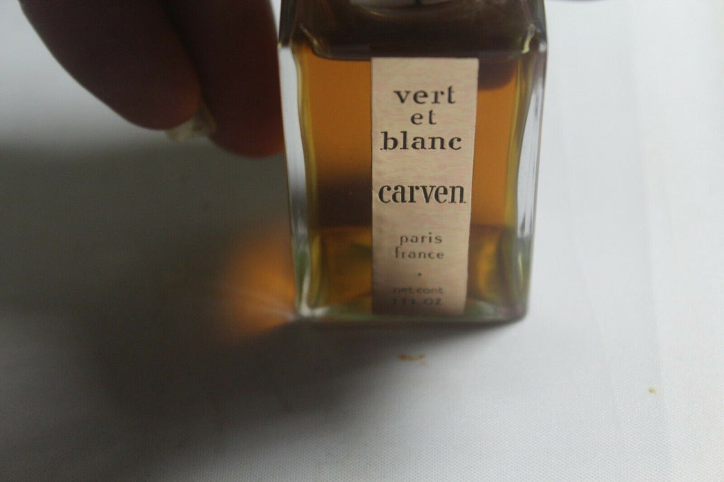 VINTAGE Carven Vert et Blanc Parfum Perfume 1 oz 30ml